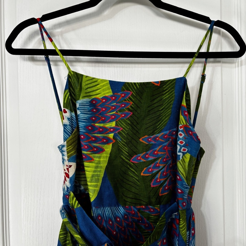 FARM Rio Blue & Green Parrot Print Mini Dress - Picture 5 of 8